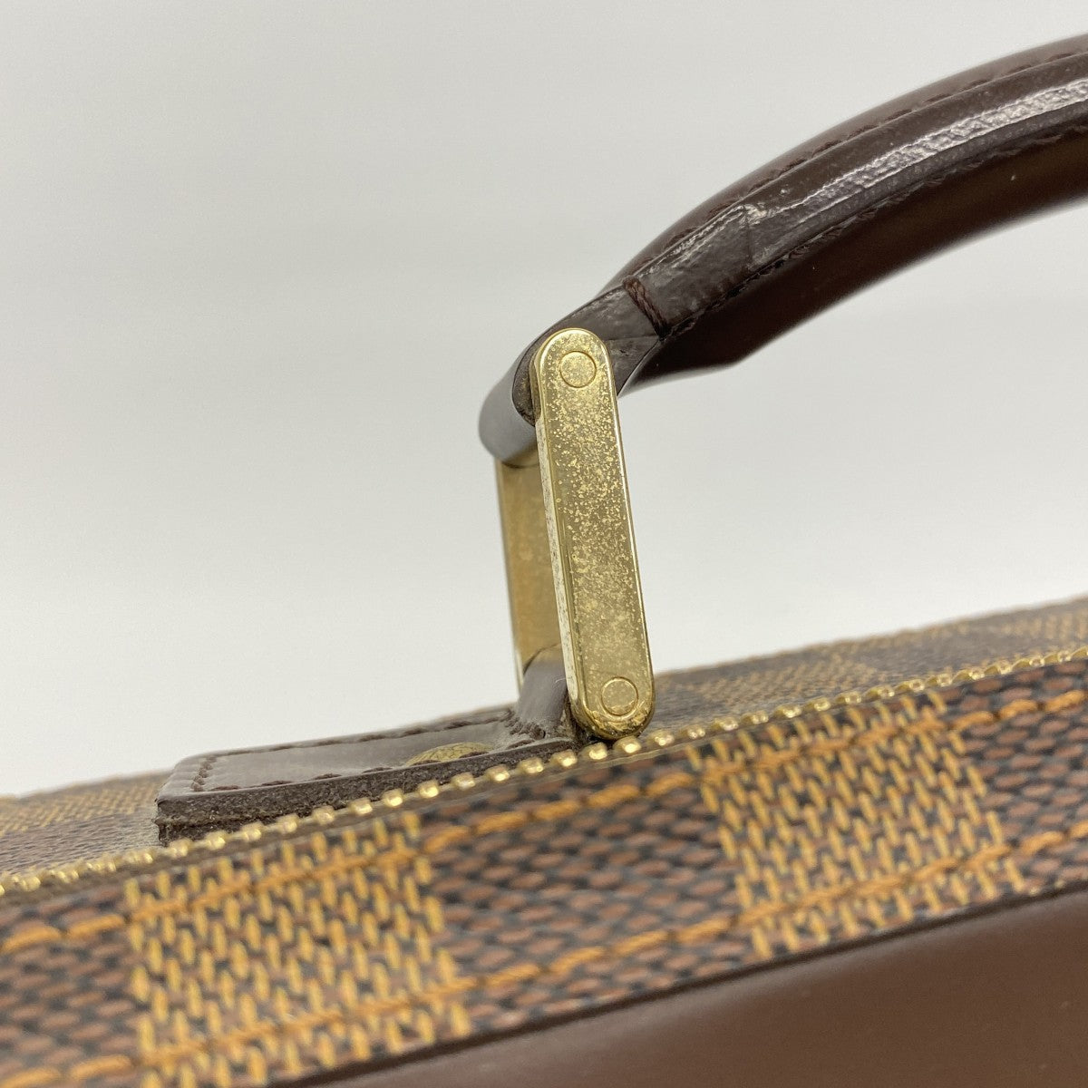 【6gc3302-k】ルイヴィトン ビジネスバッグ ダミエ ポルトオルディナトゥールサバナ N53355 エベヌ【中古】メンズ