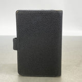 【6gc3313-k】シャネル 手帳カバー キャビアスキン ブラック ゴールド金具【中古】メンズ レディース ユニセックス