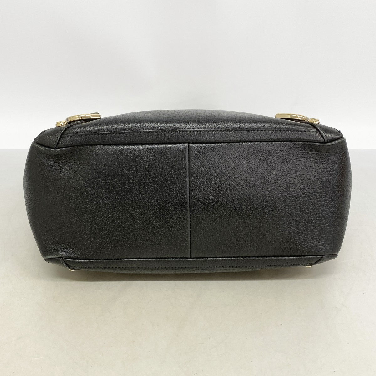 【6gc3314-k】グッチ トートバッグ アビー 130739 レザー ブラック シャンパンゴールド金具【中古】レディース