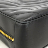 【6gc3317-k】シャネル ショルダーバッグ Vステッチ チェーンショルダー シェブロン レザー ブラック ゴールド金具【中古】レディース