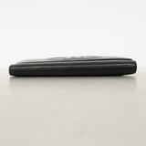 【6gc3320-k】シャネル 三つ折り財布 キャビアスキン ブラック ゴールド金具【中古】レディース