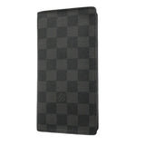 【6gc3321-k】ルイヴィトン 長財布 ダミエ・グラフィット ポルトフォイユブラザ N62665 ブラック グレー【中古】メンズ