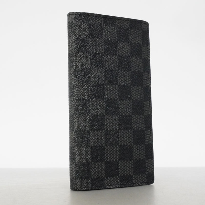 【6gc3321-k】ルイヴィトン 長財布 ダミエ・グラフィット ポルトフォイユブラザ N62665 ブラック グレー【中古】メンズ