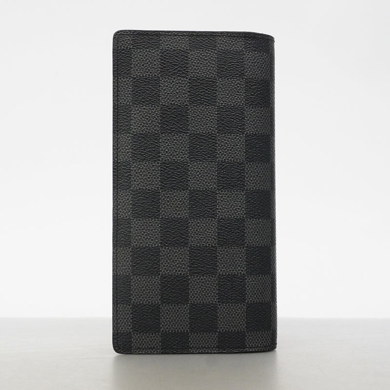 【6gc3321-k】ルイヴィトン 長財布 ダミエ・グラフィット ポルトフォイユブラザ N62665 ブラック グレー【中古】メンズ