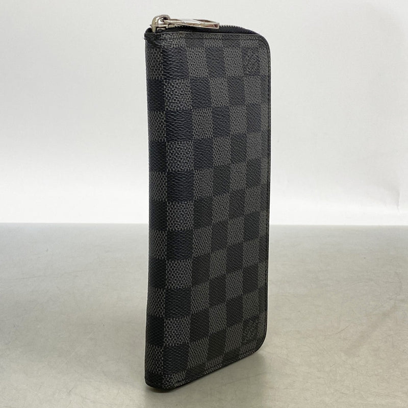 【6gc3331-k】ルイヴィトン 長財布 ダミエ・グラフィット ジッピーウォレットヴェルティカル N63095 ブラック【中古】メンズ