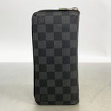 【6gc3331-k】ルイヴィトン 長財布 ダミエ・グラフィット ジッピーウォレットヴェルティカル N63095 ブラック【中古】メンズ