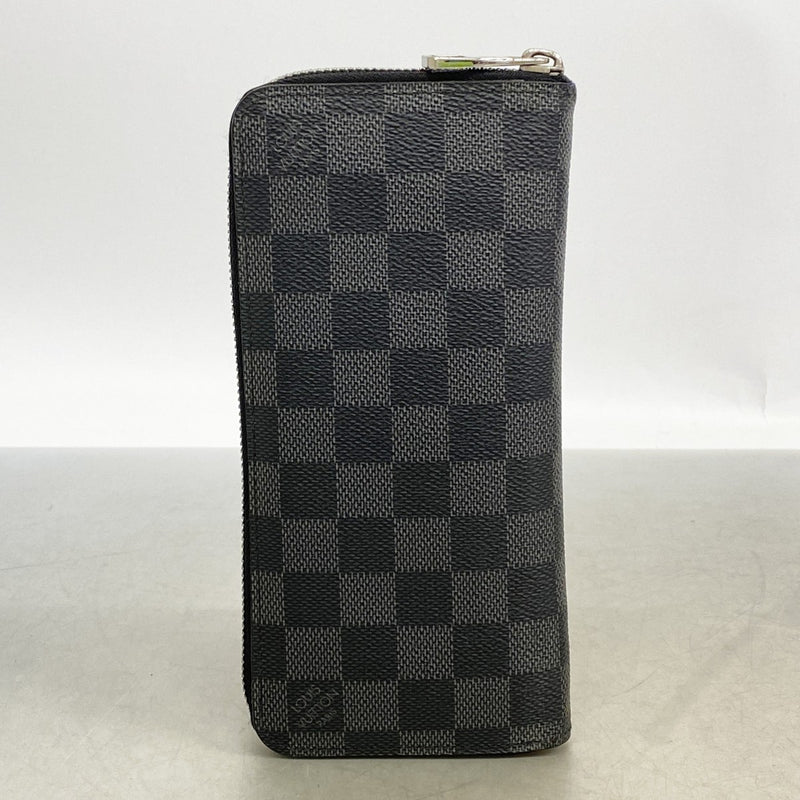 【6gc3331-k】ルイヴィトン 長財布 ダミエ・グラフィット ジッピーウォレットヴェルティカル N63095 ブラック【中古】メンズ