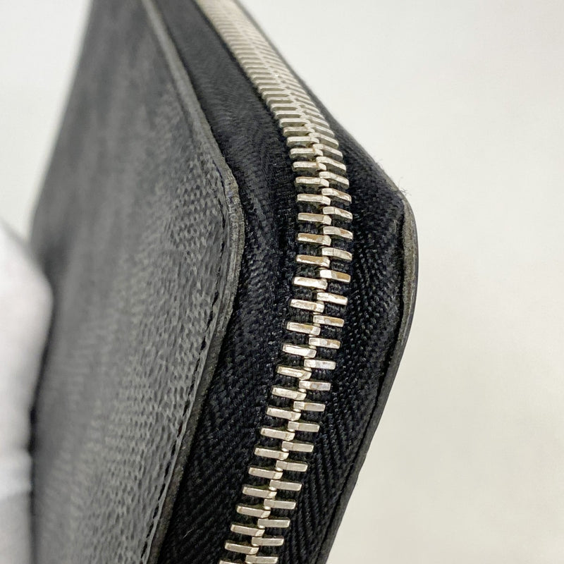 【6gc3331-k】ルイヴィトン 長財布 ダミエ・グラフィット ジッピーウォレットヴェルティカル N63095 ブラック【中古】メンズ