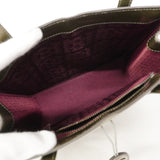 【6gc3347】カルティエ ハンドバッグ ハッピーバースデー レザー カーキ シルバー金具 2wayバッグ【中古】レディース