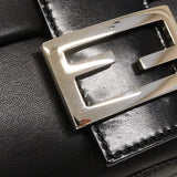【6gc3350】フェンディ ハンドバッグ マンマバケット レザー ブラック シルバー金具【中古】レディース