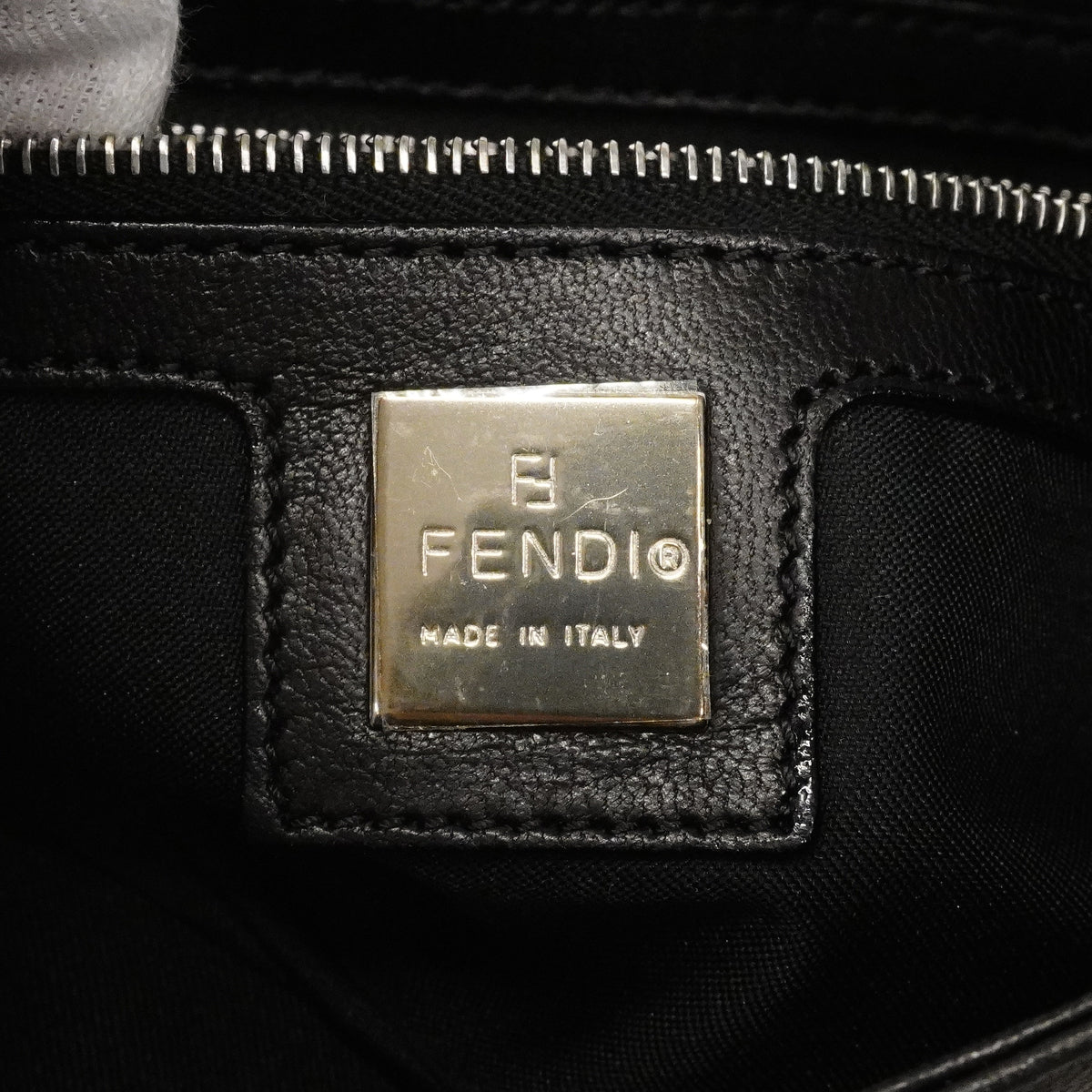 【6gc3350】フェンディ ハンドバッグ マンマバケット レザー ブラック シルバー金具【中古】レディース