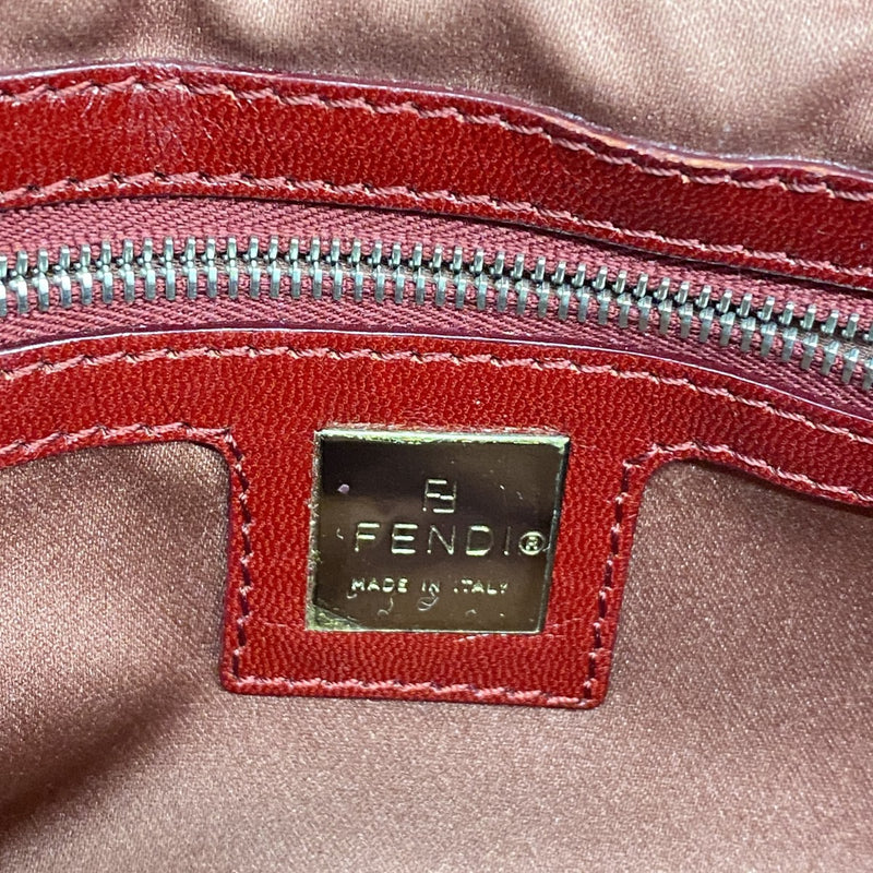 【6gc3355】フェンディ ハンドバッグ マンマバケット ラフィア ベージュ シルバー金具【中古】レディース