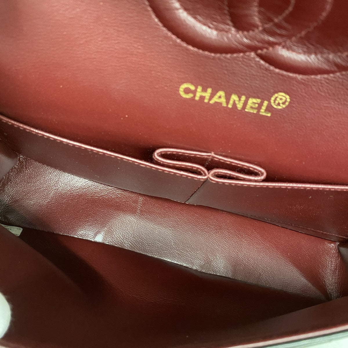 【6gc3356】シャネル ショルダーバッグ マトラッセ Wフラップ Wチェーン ラムスキン ブラック ゴールド金具【中古】レディース