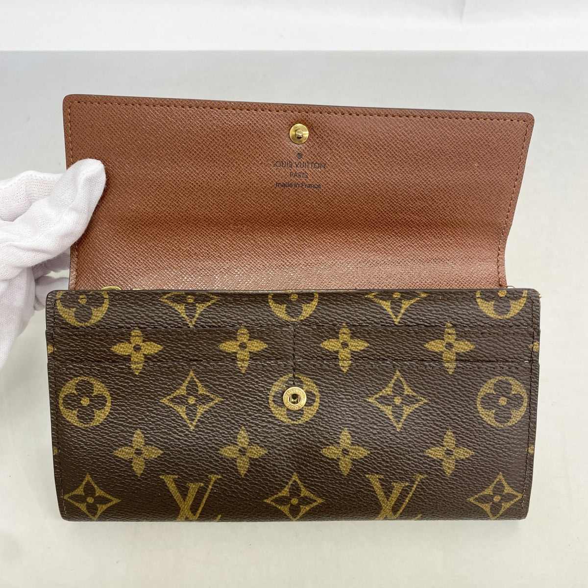 【6gc3360】ルイヴィトン 長財布 モノグラム ポルトフォイユサラ M61734 ブラウン【中古】レディース