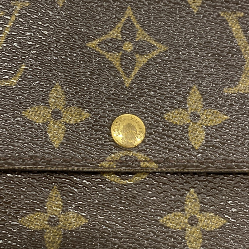 【6gc3361】ルイヴィトン 長財布 モノグラム ポシェットポルトモネクレディ M61725 ブラウン【中古】レディース