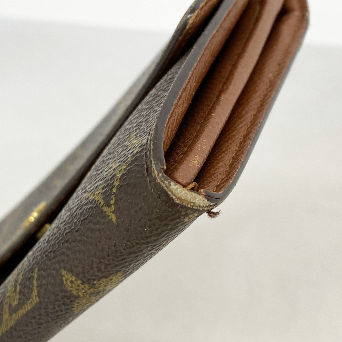 【6gc3361】ルイヴィトン 長財布 モノグラム ポシェットポルトモネクレディ M61725 ブラウン【中古】レディース