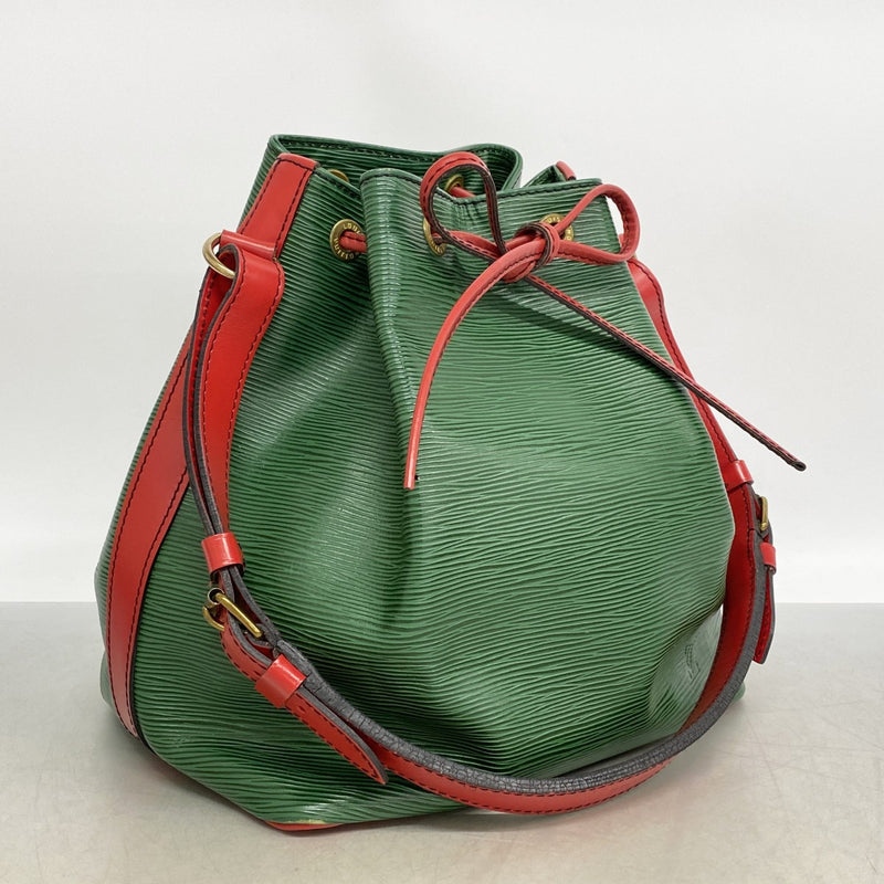 【6gc3376-k】ルイヴィトン ショルダーバッグ エピ プチノエ M44147 ボルネオグリーン/カスティリアンレッド【中古】レディース