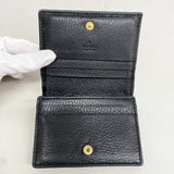 【6gc3381-k】グッチ 財布 GGマーモント 456126 レザー ブラック ゴールド金具【中古】レディース