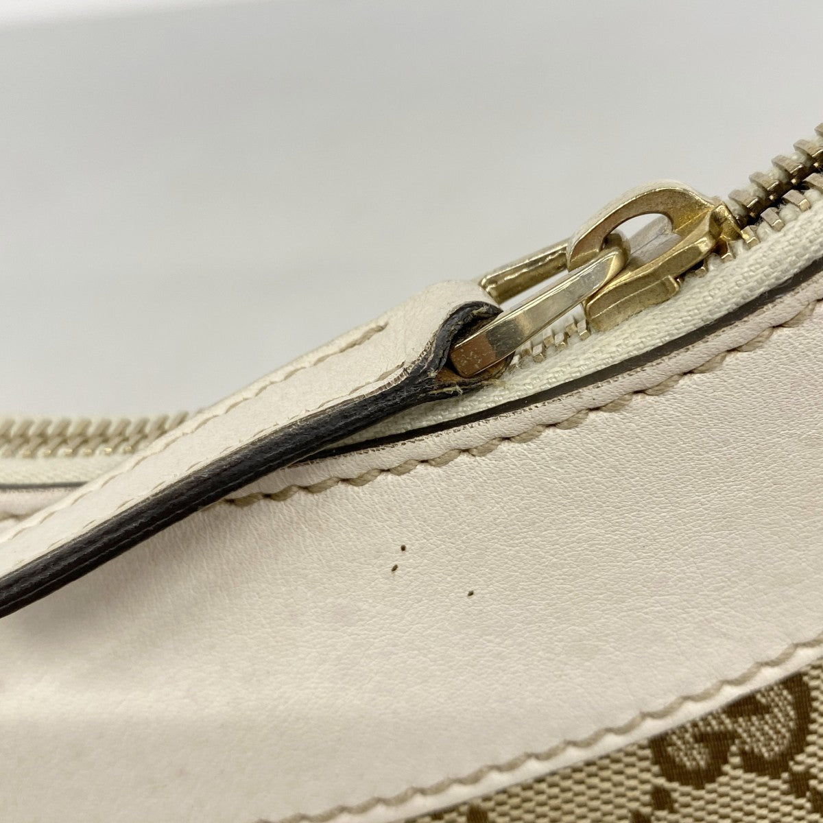 【6gc3384-k】グッチ ハンドバッグ GGキャンバス/アビー 190525 キャンバス ベージュ シャンパンゴールド金具【中古】レディース