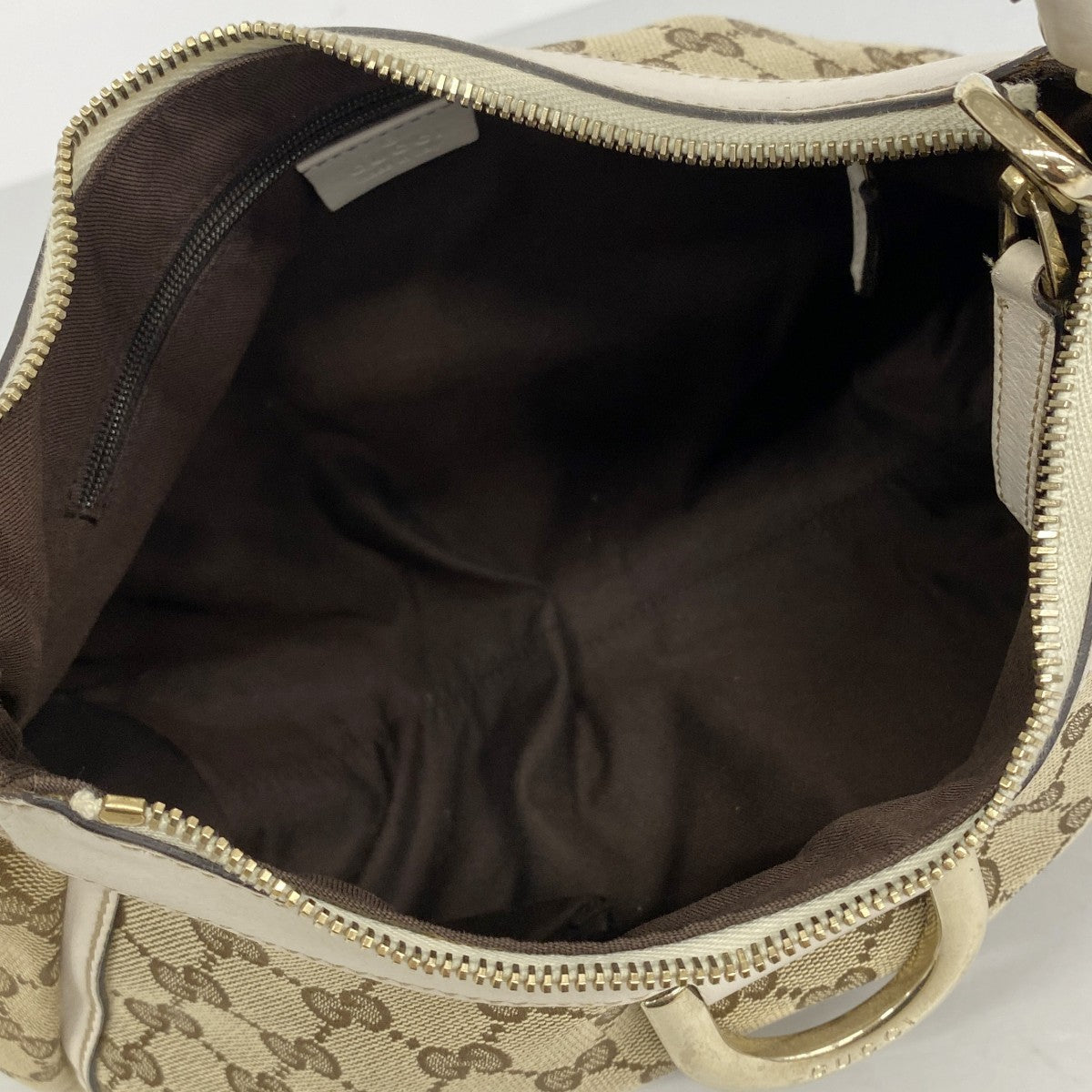【6gc3384-k】グッチ ハンドバッグ GGキャンバス/アビー 190525 キャンバス ベージュ シャンパンゴールド金具【中古】レディース