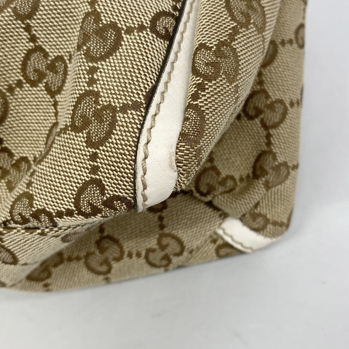 【6gc3384-k】グッチ ハンドバッグ GGキャンバス/アビー 190525 キャンバス ベージュ シャンパンゴールド金具【中古】レディース