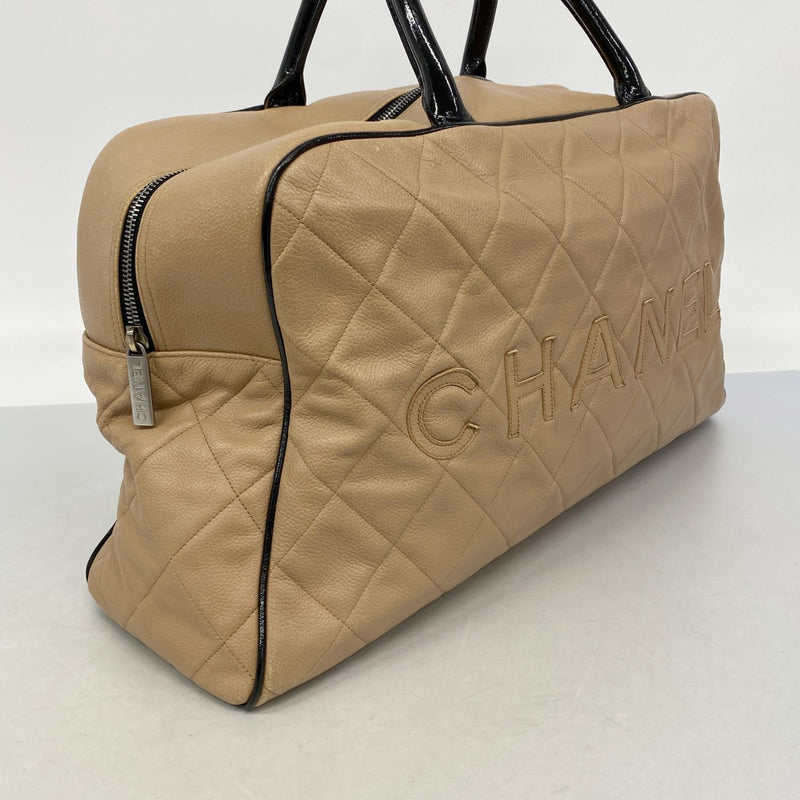 【6gc3386-k】シャネル ボストンバッグ スポーツ レザー ブラウン シルバー金具【中古】メンズ レディース ユニセックス