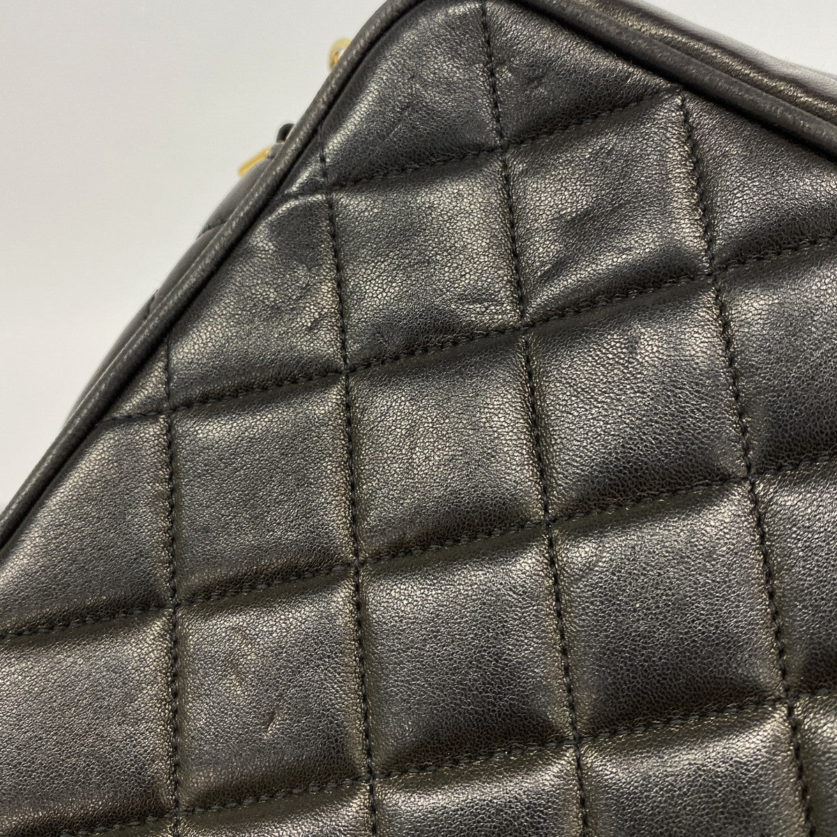 【6gc3389-k】シャネル ショルダーバッグ マトラッセ フリンジ付きチェーンショルダー ブリリアント ラムスキン ブラック ゴールド金具【中古】レディース