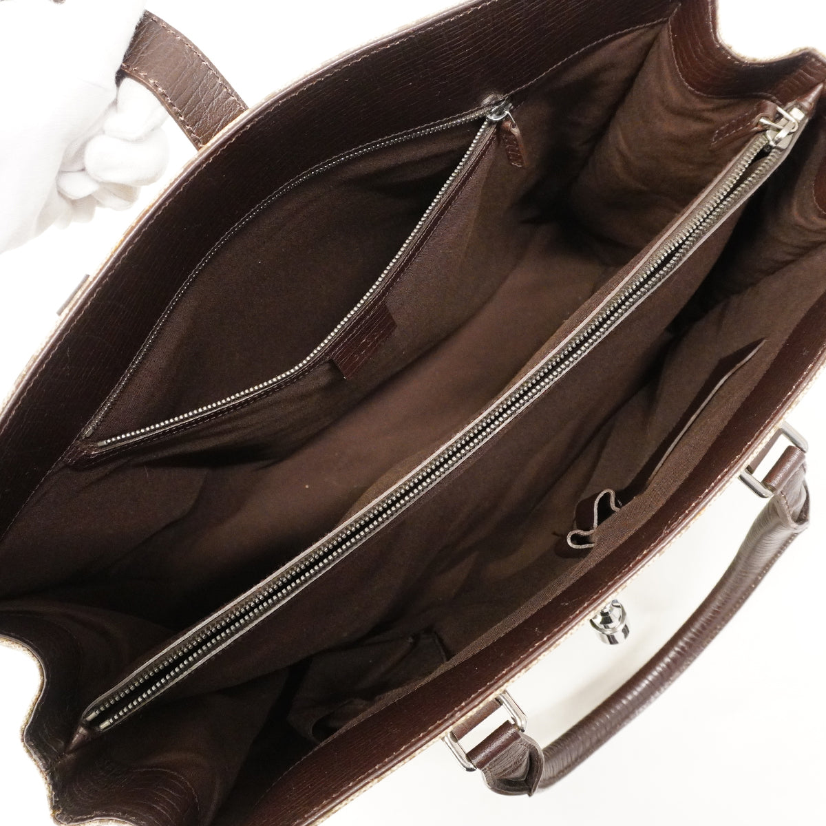 【6gc3399-k】グッチ ハンドバッグ GGスプリーム 152610 PVC ブラウン シルバー金具【中古】メンズ レディース ユニセックス