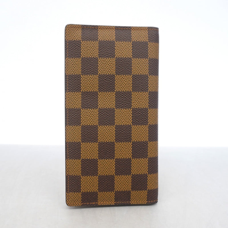 【6gc3412-k】ルイヴィトン 長札入れ ダミエ ポルトバルールカルトクレディ N61823 エベヌ【中古】メンズ