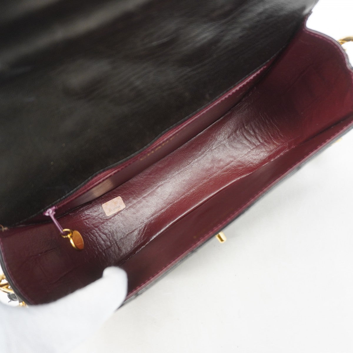 【6gc3421-k】シャネル ショルダーバッグ マトラッセ チェーンショルダー ラムスキン ブラック ゴールド金具【中古】レディース