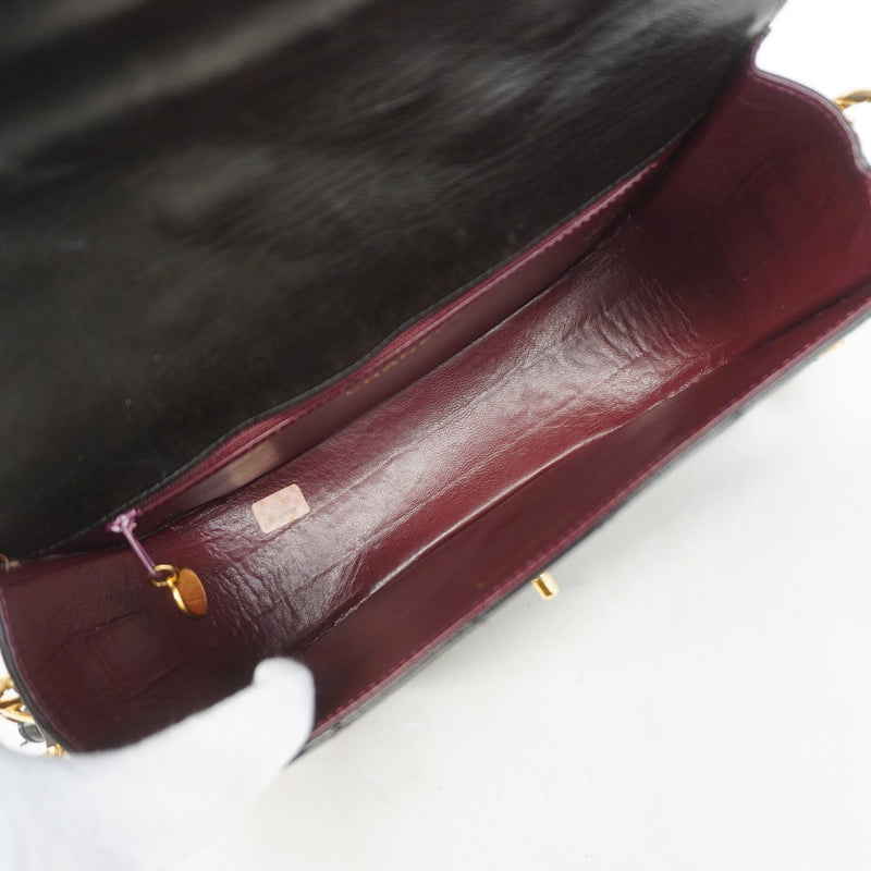 【6gc3421-k】シャネル ショルダーバッグ マトラッセ チェーンショルダー ラムスキン ブラック ゴールド金具【中古】レディース