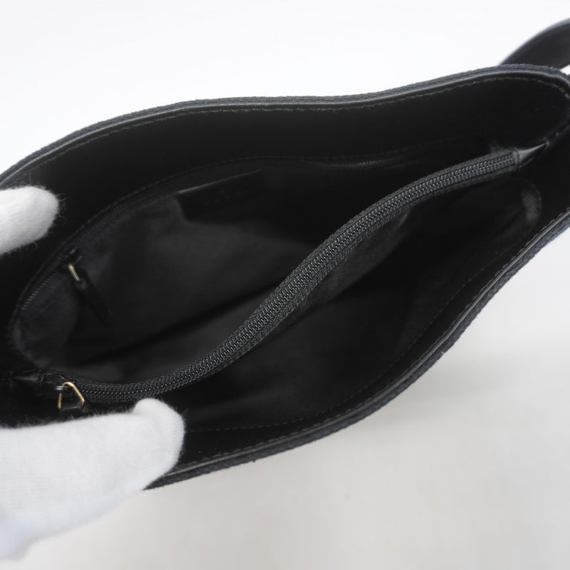 【6gc3424-k】グッチ ショルダーバッグ GGキャンバス 001 4286 キャンバス ブラック シャンパンゴールド金具【中古】レディース