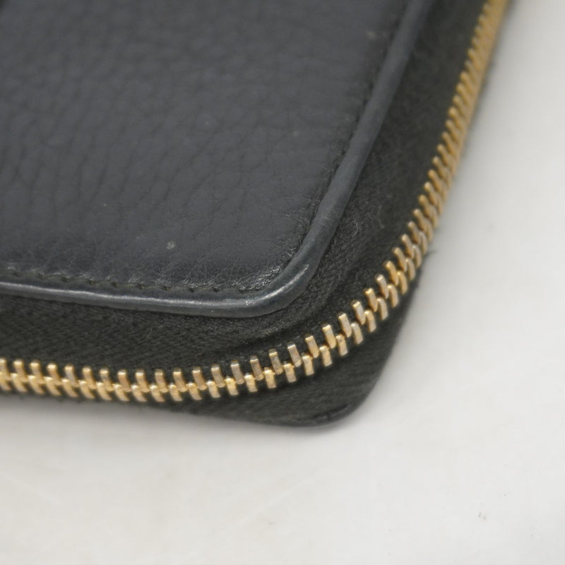 【6gc3434-k】グッチ 長財布 ソーホー 308004 レザー ブラック ゴールド金具【中古】レディース