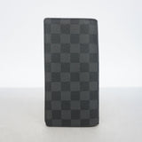 【6gc3442-k】ルイヴィトン 長財布 ダミエ・グラフィット ポルトフォイユブラザ N62665 ブラック グレー 旧型【中古】メンズ