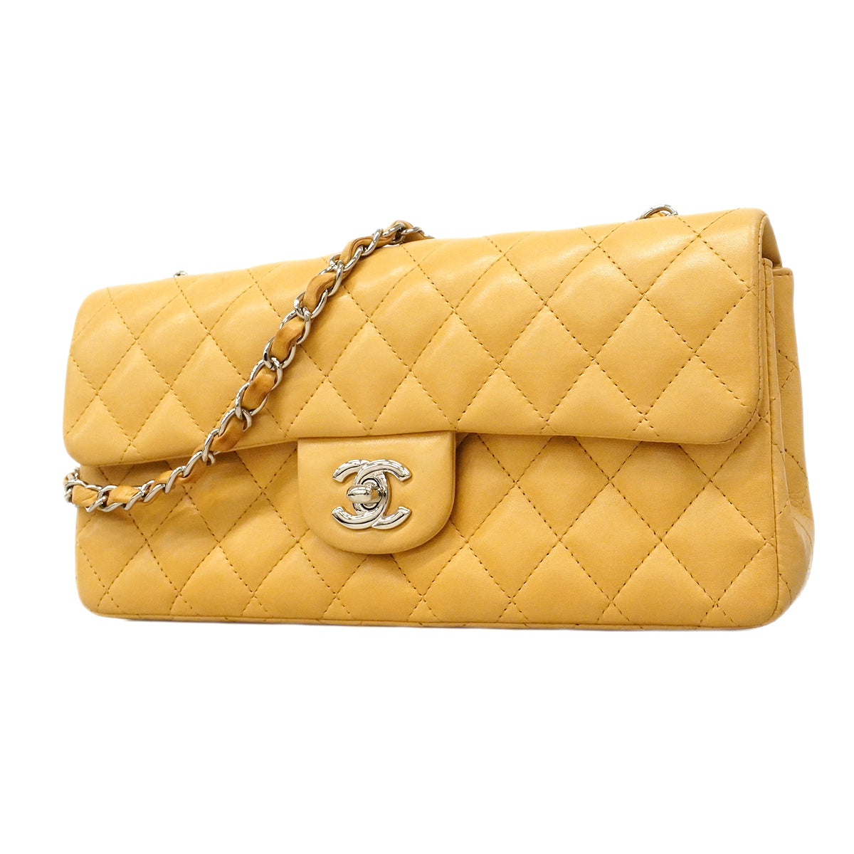 【6gc3447-k】シャネル ショルダーバッグ マトラッセ ラムスキン ベージュ ゴールド金具【中古】レディース