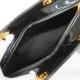 【6gc3457】クリスチャンディオール ハンドバッグ カナージュ レディディオール エナメル ブラック ゴールド金具 2wayバッグ【中古】レディース