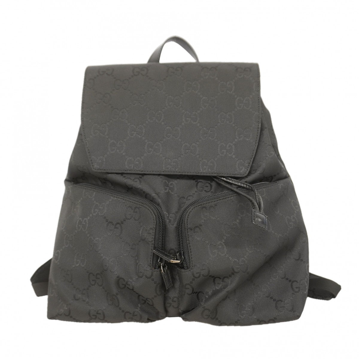 【6gc3460-k】グッチ リュック・デイパック GGナイロン 003 0238 ナイロン ブラック シルバー金具【中古】レディース
