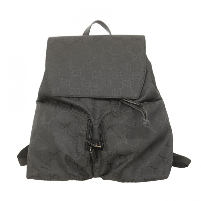 【6gc3460-k】グッチ リュック・デイパック GGナイロン 003 0238 ナイロン ブラック シルバー金具【中古】レディース