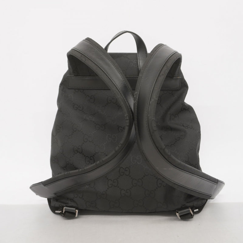 【6gc3460-k】グッチ リュック・デイパック GGナイロン 003 0238 ナイロン ブラック シルバー金具【中古】レディース