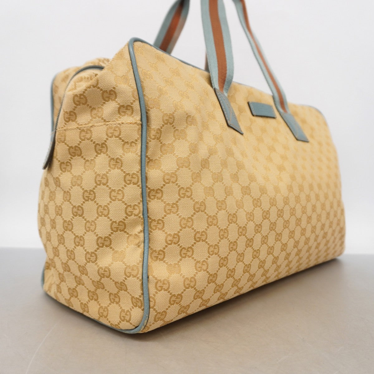 【6gc3466-k】グッチ ボストンバッグ GGキャンバス 146310 キャンバス ベージュ シルバー金具【中古】メンズ レディース ユニセックス