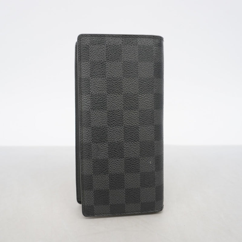 【6gc3474-k】ルイヴィトン 長財布 ダミエ・グラフィット ポルトフォイユブラザ N62665 ブラック グレー【中古】メンズ