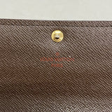 【6gc3484】ルイヴィトン 長財布 ダミエ ポルトフォイユサラ N61734 エベヌ【中古】レディース