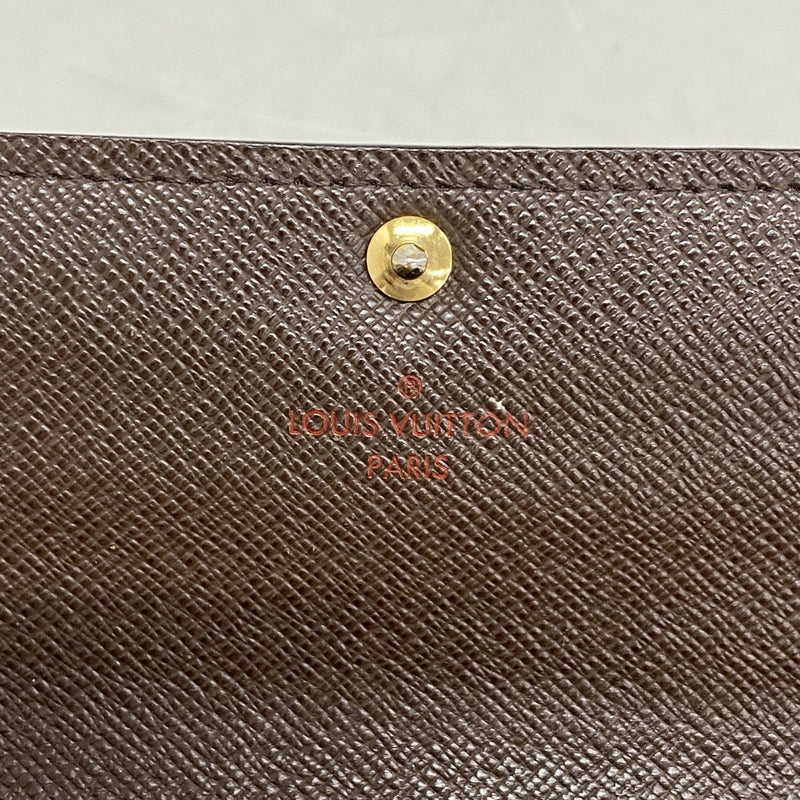 【6gc3484】ルイヴィトン 長財布 ダミエ ポルトフォイユサラ N61734 エベヌ【中古】レディース