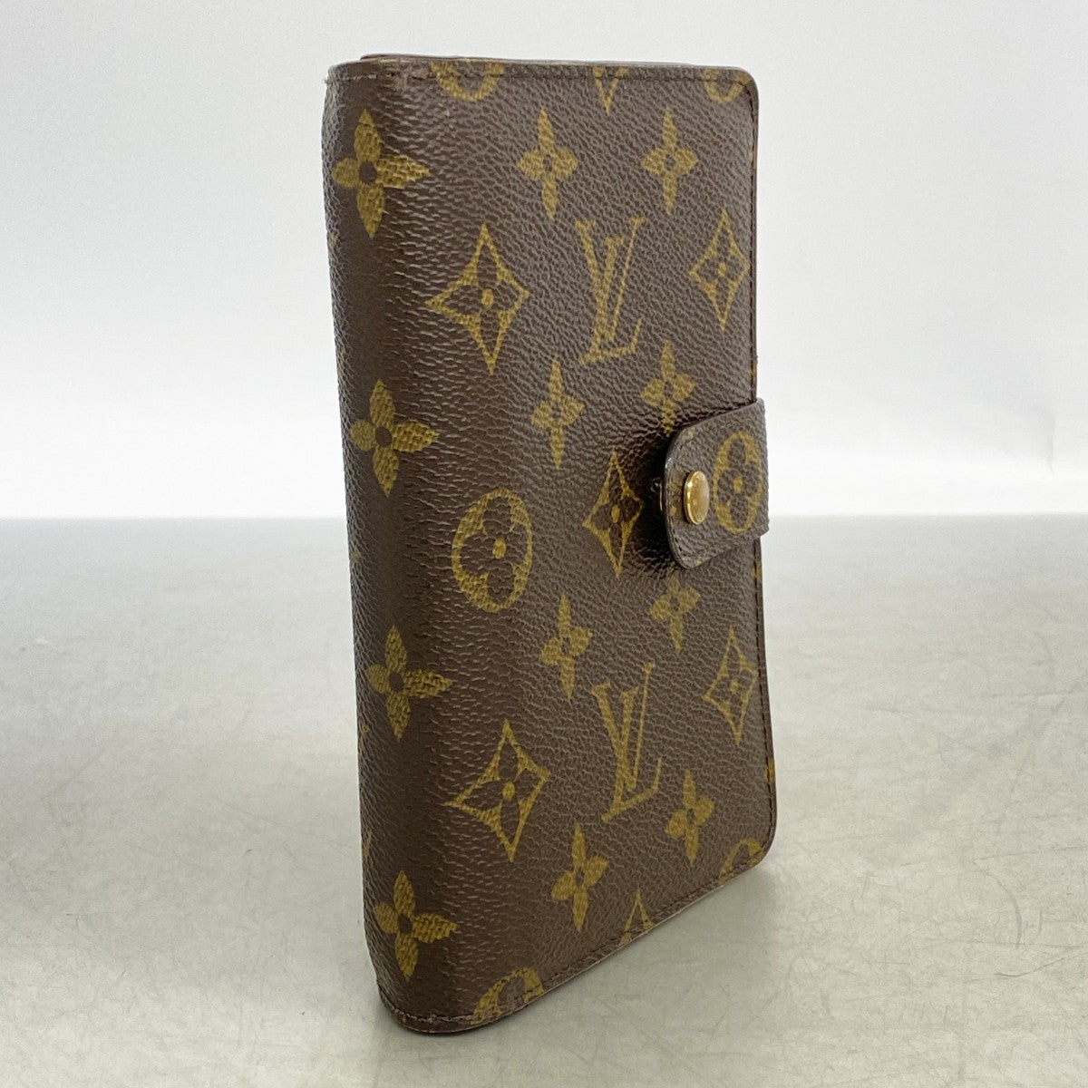 【6gc3485】ルイヴィトン 財布 モノグラム ポルトパピエジップ M61207 ブラウン【中古】レディース