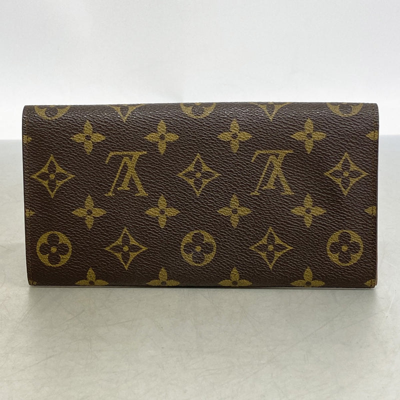 【6gc3492】ルイヴィトン 長財布 モノグラム ポシェットポルトモネクレディ M61723 ブラウン【中古】レディース