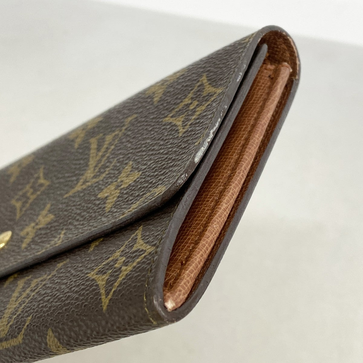 【6gc3492】ルイヴィトン 長財布 モノグラム ポシェットポルトモネクレディ M61723 ブラウン【中古】レディース