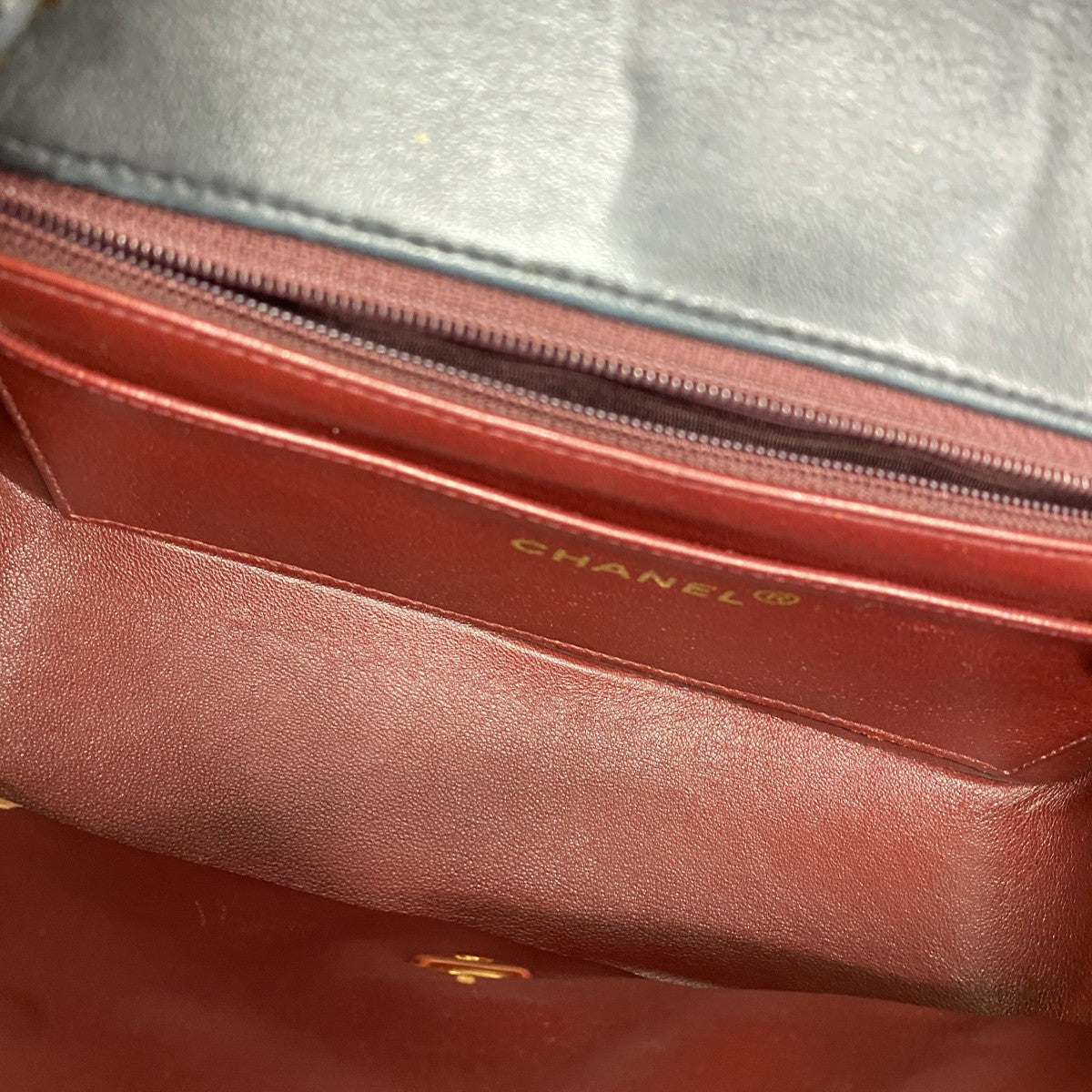 【6gc3500】シャネル ショルダーバッグ ダイアナ チェーンショルダー ラムスキン ブラック ゴールド金具【中古】レディース