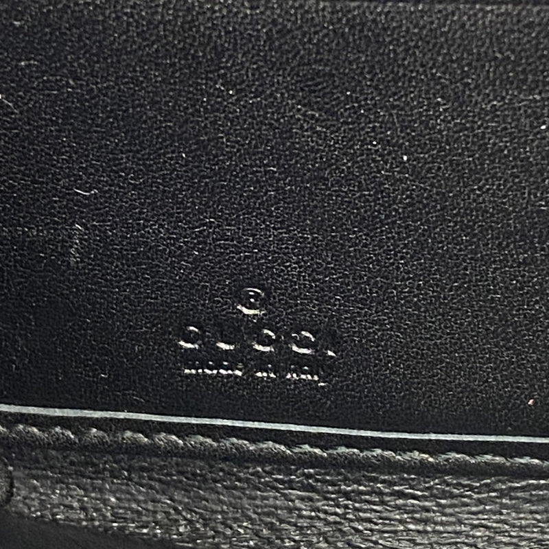 【6gc3517-k】グッチ 長財布 グッチシマ インターロッキングG 291132 レザー ブラック ゴールド金具【中古】レディース