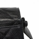 【6gc3546-k】シャネル ショルダーバッグ マトラッセ キャビアスキン ブラック シルバー金具【中古】レディース