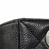【6gc3547-k】シャネル チェーントート マトラッセ キャビアスキン ブラック シルバー金具【中古】レディース